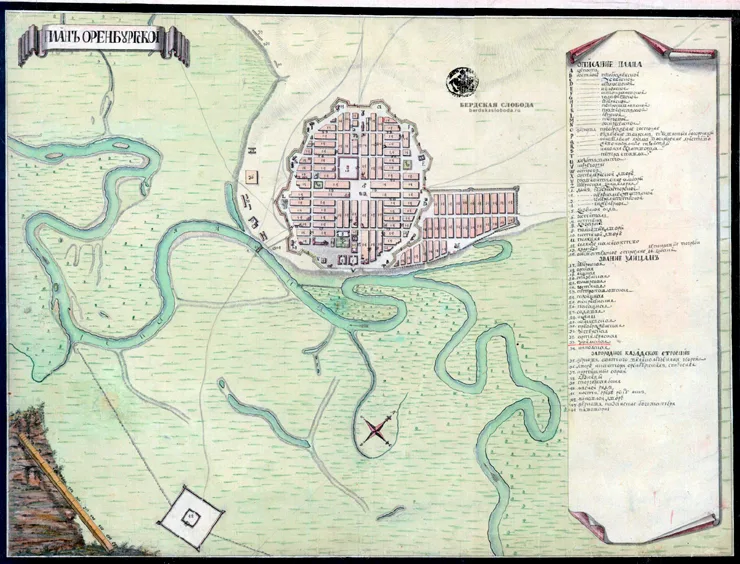 karta-orenburga-1760-g Степной синдром в архитектуре и психологии Оренбурга